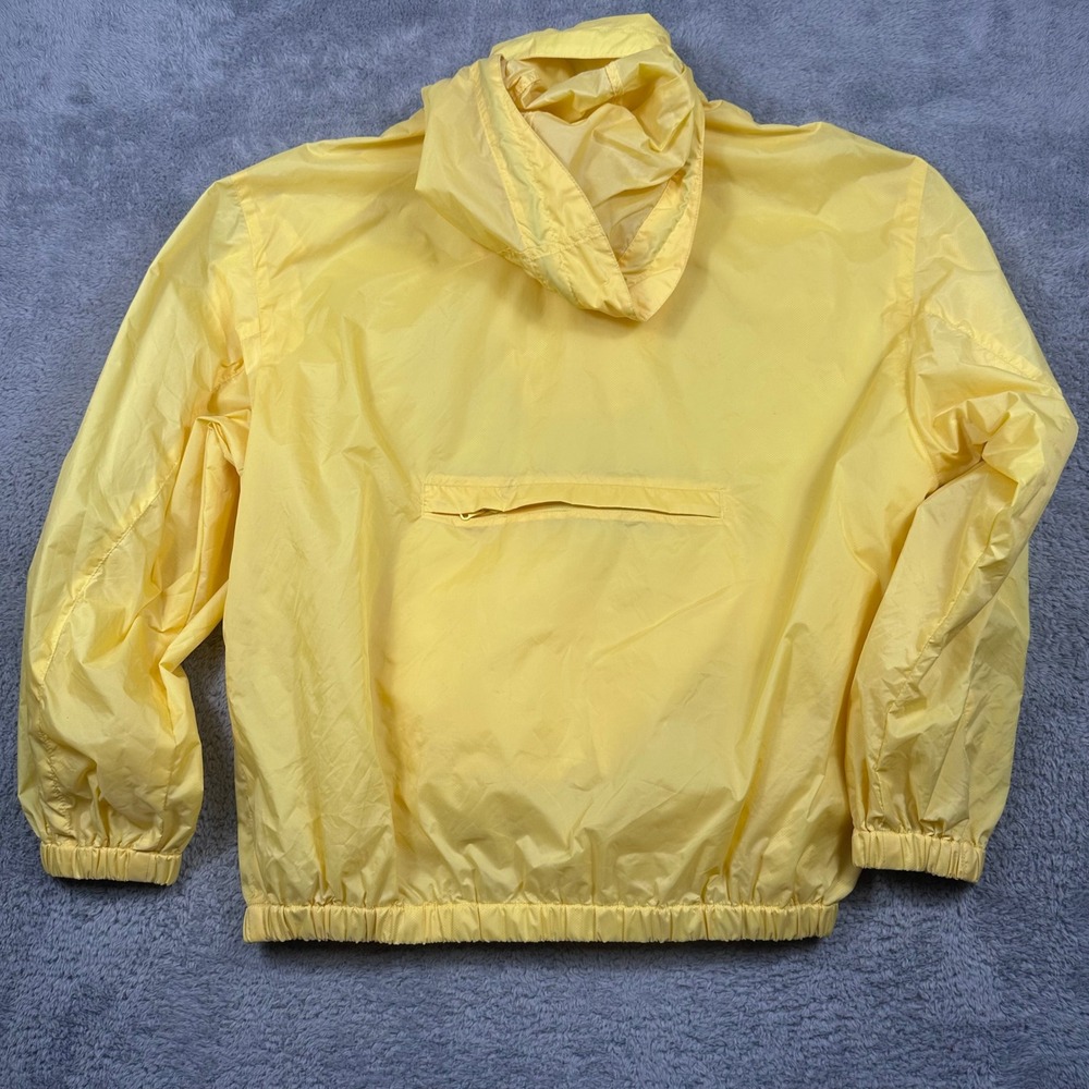 Tommy Hilfiger Golf Windbreaker Anorak Mens XL Yellow Y2K Quarter Zip Hooded - Picture 8 of 10